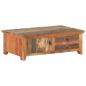 Preview: Couchtisch 90x50x31 cm Recyceltes Massivholz