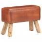 Preview: ARDEBO.de - Sitzbank Turnbock-Design 58cm Braun Echtleder Mango Massivholz