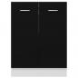 Preview: Unterschrank Schwarz 60x46x81,5 cm Holzwerkstoff
