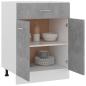 Preview: ARDEBO.de - Schubunterschrank Betongrau 60x46x81,5 cm Holzwerkstoff
