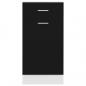 Preview: Schubunterschrank Schwarz 40x46x81,5 cm Holzwerkstoff