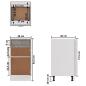 Preview: ARDEBO.de - Schubunterschrank Betongrau 40x46x81,5 cm Holzwerkstoff