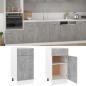Preview: Schubunterschrank Betongrau 40x46x81,5 cm Holzwerkstoff
