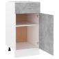 Preview: Schubunterschrank Betongrau 40x46x81,5 cm Holzwerkstoff