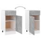 Preview: Schubunterschrank Betongrau 40x46x81,5 cm Holzwerkstoff