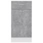 Preview: Schubunterschrank Betongrau 40x46x81,5 cm Holzwerkstoff