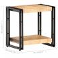 Preview: Beistelltisch 40x30x40 cm Raues Mangoholz