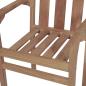 Preview: Gartenstühle 2 Stk. mit Cremeweißen Kissen Teak Massivholz 