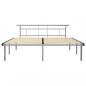 Preview: Bettgestell Grau Metall 180x200 cm