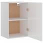 Preview: Hängeschrank Hochglanz-Weiß 39,5x31x60 cm Holzwerkstoff