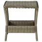 Preview: Gartentisch Braun 45x45x46,5 cm Poly Rattan