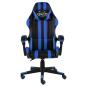 Preview: Gaming-Stuhl Schwarz und Blau Kunstleder