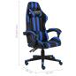 Preview: Gaming-Stuhl Schwarz und Blau Kunstleder