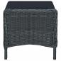 Preview: Verstellbarer Gartensessel mit Fußhocker Poly Rattan Dunkelgrau