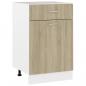 Preview: ARDEBO.de - Schubunterschrank Sonoma-Eiche 50x46x81,5 cm Holzwerkstoff