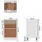 Preview: Schubunterschrank Sonoma-Eiche 50x46x81,5 cm Holzwerkstoff