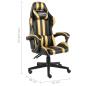 Preview: Gaming-Stuhl Schwarz und Golden Kunstleder
