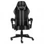 Preview: Gaming-Stuhl Schwarz und Grau Kunstleder