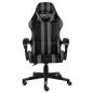 Preview: Gaming-Stuhl Schwarz und Grau Kunstleder