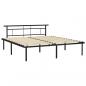 Preview: Bettgestell Schwarz Metall 200x200 cm