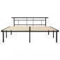 Preview: Bettgestell Schwarz Metall 200x200 cm