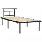 Preview: Bettgestell Schwarz Metall 90x200 cm