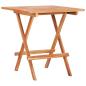 Preview: 3-tlg. Bistroset mit Cremeweißen Kissen Massivholz Teak