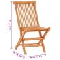 Preview: 3-tlg. Bistroset mit Grauen Kissen Massivholz Teak