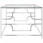 Preview: Couchtisch Silbern 120x60x45 cm Edelstahl und Glas