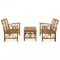 Preview: 3-tlg. Garten-Lounge-Set Massivholz Akazie
