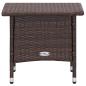 Preview: 3-tlg. Garten-Lounge-Set mit Auflagen Poly Rattan Braun