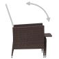 Preview: 3-tlg. Garten-Lounge-Set mit Auflagen Poly Rattan Braun