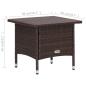 Preview: 3-tlg. Garten-Lounge-Set mit Auflagen Poly Rattan Braun
