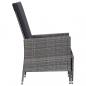 Preview: 2-tlg. Garten-Lounge-Set mit Kissen Poly Rattan Grau