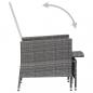 Preview: 2-tlg. Garten-Lounge-Set mit Kissen Poly Rattan Grau