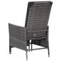 Preview: 2-tlg. Garten-Lounge-Set mit Kissen Poly Rattan Grau