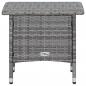 Preview: 2-tlg. Garten-Lounge-Set mit Kissen Poly Rattan Grau