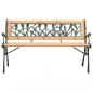 Preview: Gartenbank 122 cm Gusseisen und Massivholz Tanne