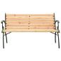 Preview: Gartenbank 123 cm Gusseisen und Massivholz Tanne
