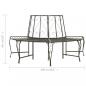 Preview: Baumbank Halbrund 160 cm Stahl