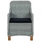 Preview: Gartenstühle mit Kissen 2 Stk. Poly Rattan Hellgrau