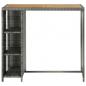 Preview: Bartisch mit Regal Grau 120x60x110 cm Poly Rattan