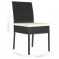 Preview: Garten-Essstühle 2 Stk. Poly Rattan Schwarz