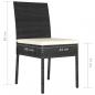 Preview: Garten-Essstühle 4 Stk. Poly Rattan Schwarz