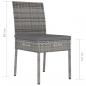 Preview: Garten-Essstühle 4 Stk. Poly Rattan Grau