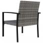 Preview: Garten-Essstühle 4 Stk. Poly Rattan Grau