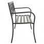 Preview: Gartenbank 125 cm Stahl Grau