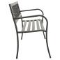 Preview: Gartenbank 125 cm Stahl Grau
