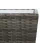 Preview: 3-tlg. Bistro-Set Poly Rattan und Hartglas Grau 