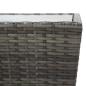 Preview: 3-tlg. Bistro-Set Poly Rattan und Glas Grau